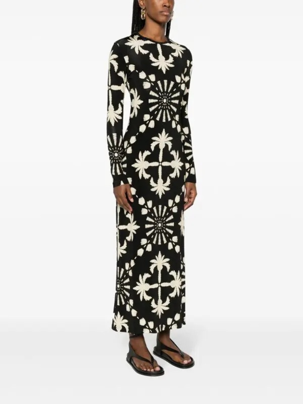 Johanna Ortiz | NWT Garden Warrior Ankle Dress Florals Black/Nude 4 - Picture 2 of 15